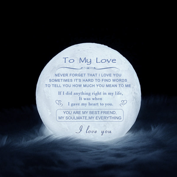 Personalized Couple 3D Photo Moon Lamp - Oarse