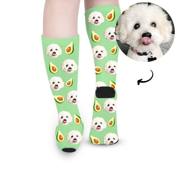 Personalised Avocado Pet Face Socks - Oarse