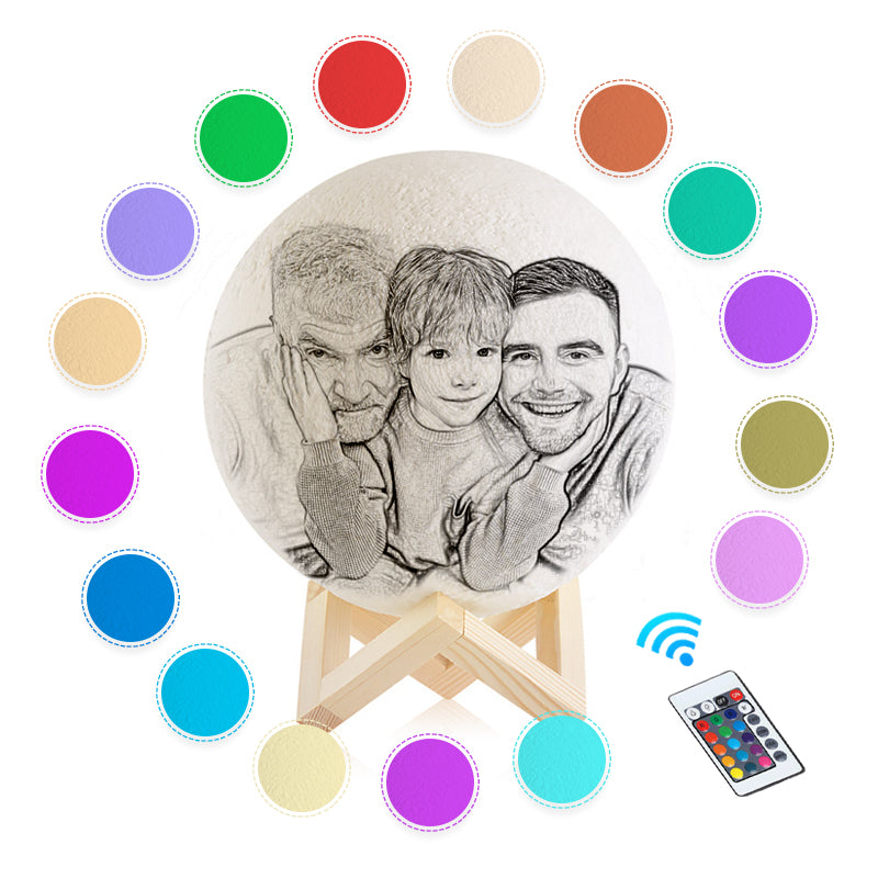 Customized Happy Birthday Photo Moon Lamp - Oarse