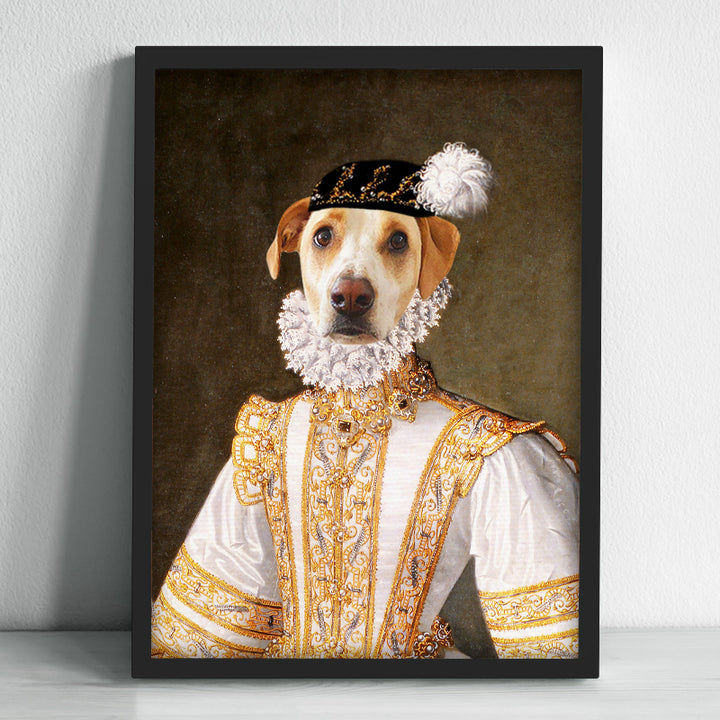 Customized Princess Pet Renaissance Canvas Personalized Royal Portrait Painting - OARSE