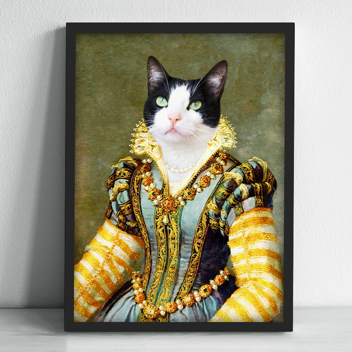 Custom Renaissance Royal Portraits From Picture Personalized The Sapphire Queen Canvas - OARSE