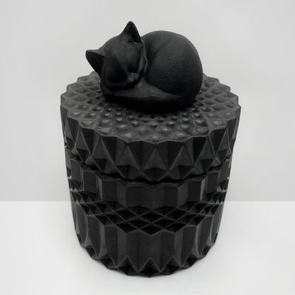 Cute Cat Cremation Urn with Name Pet Keepsake Urns for Catlovers - OARSE