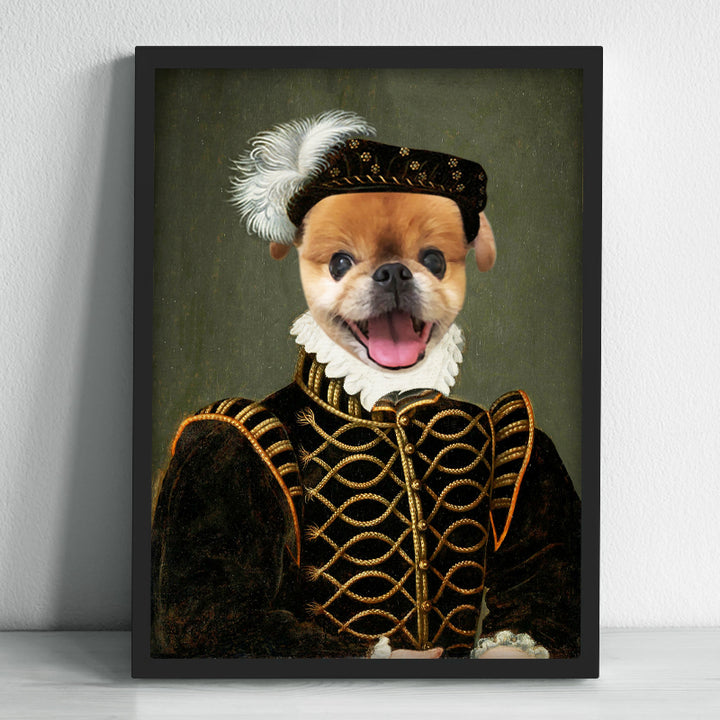 Custom Noblewomen Pet Renaissance Canvas Personalized Royal Dog Painting Portrait - OARSE