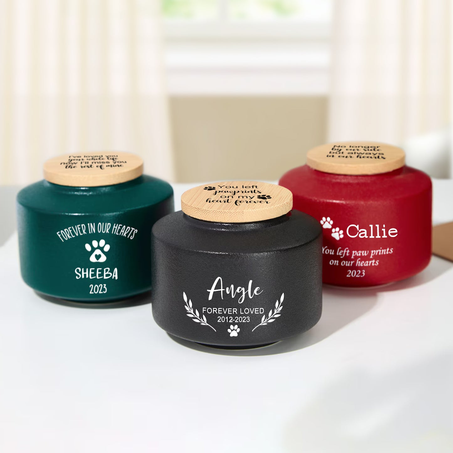Personalized Dog Memorial Urn for Pet Ashes Custom Engraved Cremation Urns with Name - OARSE
