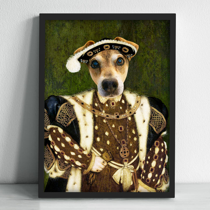 Custom The Monarch Pet Painting Canvas Personalized Royal King Portrait for Pet Lover - OARSE