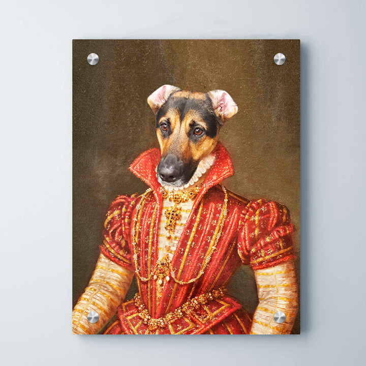 Personalized Royal Portrait Canvas with Pet Photo Custom The Duchess Dog Painting Art - OARSE