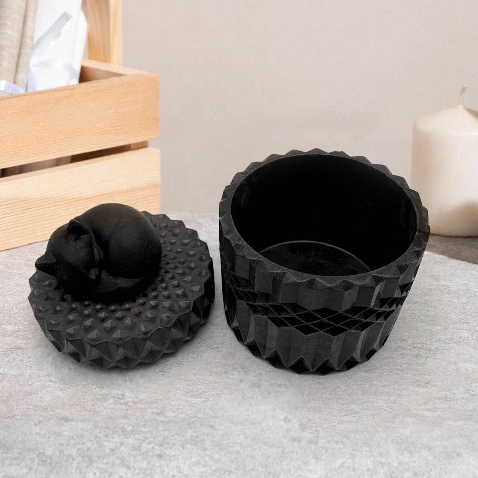 Cute Cat Cremation Urn with Name Pet Keepsake Urns for Catlovers - OARSE