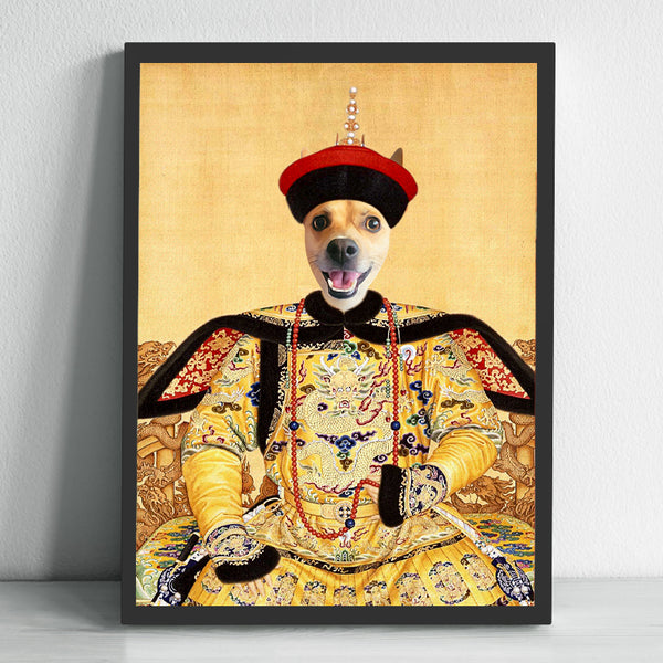 Personalized Pet Portraits Canvas Art The Chinese Emperor Custom Royal Portrait Painting - OARSE