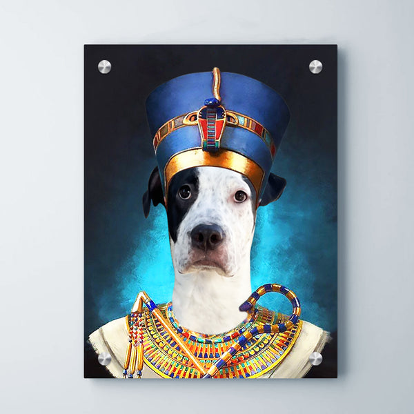 Custom Pet Portrait Canvas with Dog Photo Personalized Pet Memorial Gift- Queen of Egypt - OARSE