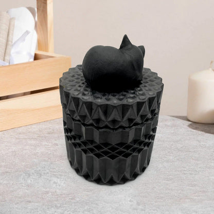Cute Cat Cremation Urn with Name Pet Keepsake Urns for Catlovers - OARSE