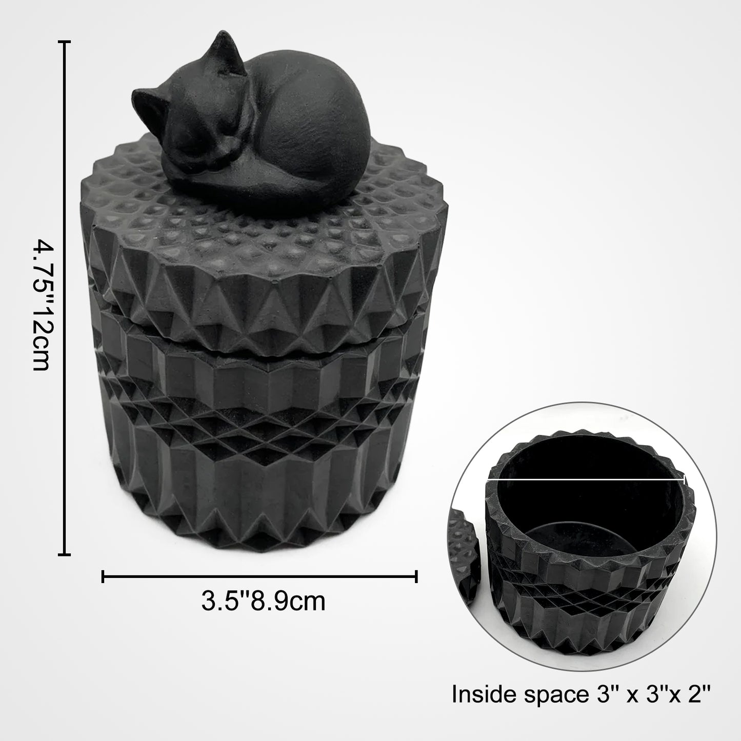 Cute Cat Cremation Urn with Name Pet Keepsake Urns for Catlovers - OARSE