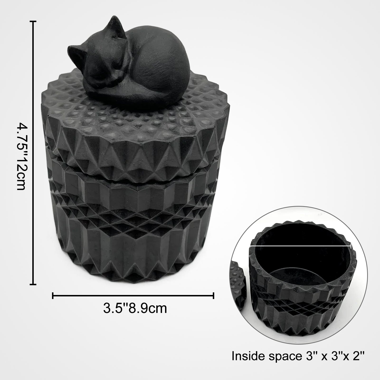 Cute Cat Cremation Urn with Name Pet Keepsake Urns for Catlovers - OARSE