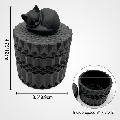 Cute Cat Cremation Urn with Name Pet Keepsake Urns for Catlovers - OARSE
