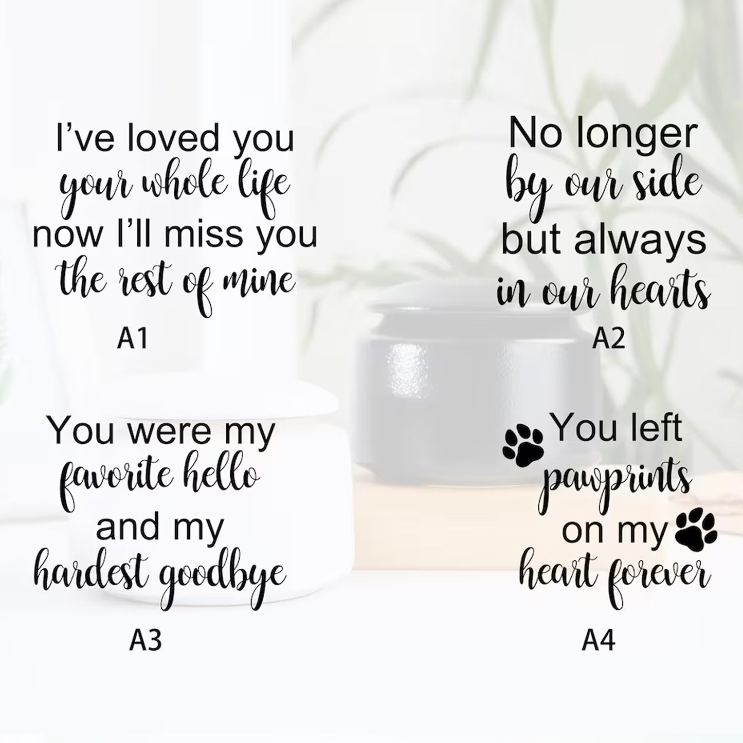 Personalized Dog Memorial Urn for Pet Ashes Custom Engraved Cremation Urns with Name - OARSE