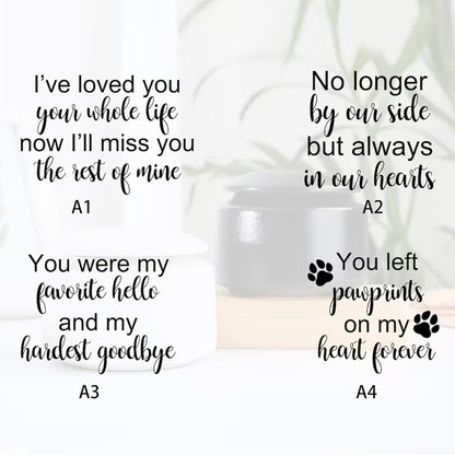 Personalized Dog Memorial Urn for Pet Ashes Custom Engraved Cremation Urns with Name - OARSE