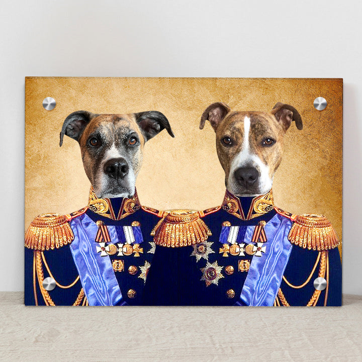 Pet Renaissance Portraits Canvas Custom Pet And Owner Painting - The Brothers In Arms - OARSE