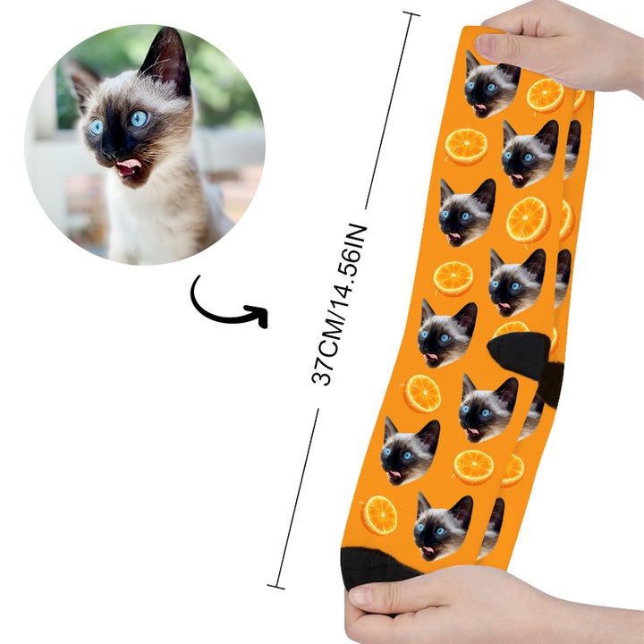 Personalized Pet Face Socks with Dog Picture Customized Food Sock for Pet Keepsake Gift - OARSE