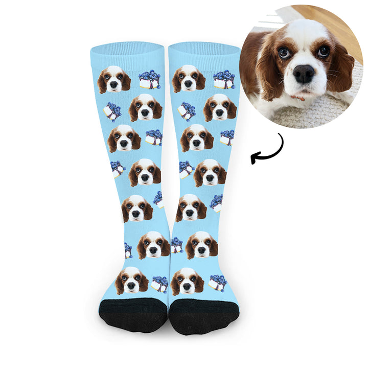 Personalized Pet Photo Socks Customized Doughnut Socks with Dog Face for Pet Lover - OARSE