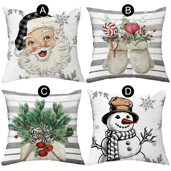 4pcs Christmas Decrative Pillow with Snowman for christmas Day - OARSE