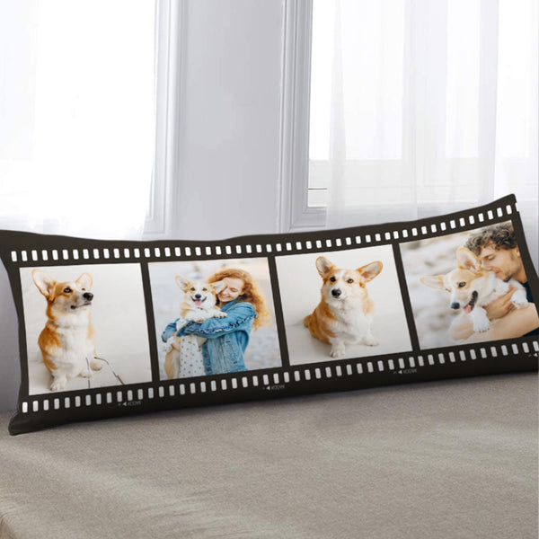 Custom Pet Photo Pillowcase with Pictures Collage Personalized Dog Body Pillow Cover - OARSE