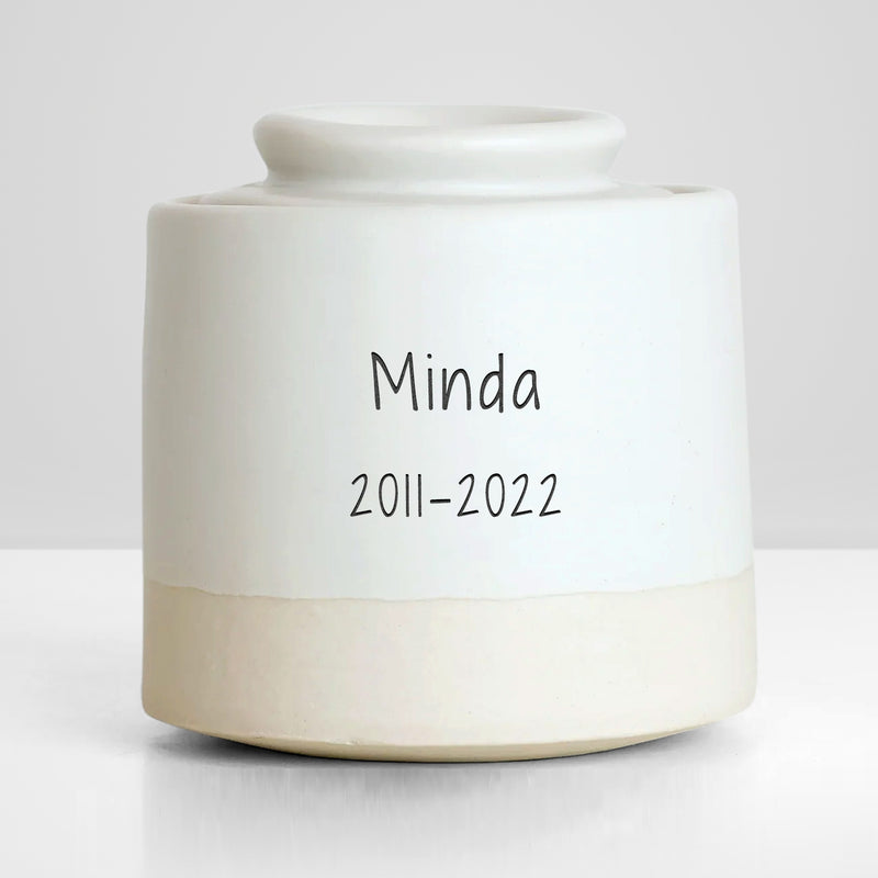 Custom Ceramic Pet Urn with Name Personalized Memorial Cremation Keepsake for Ashes - OARSE