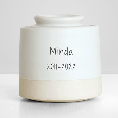 Custom Ceramic Pet Urn with Name Personalized Memorial Cremation Keepsake for Ashes - OARSE