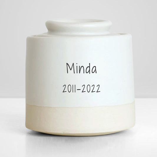 Custom Ceramic Pet Urn with Name Personalized Memorial Cremation Keepsake for Ashes - OARSE