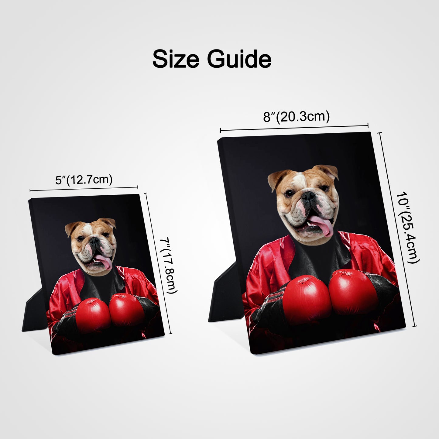 Custom Desktop Pet Memorial Canvas with Photo - The Boxer - OARSE