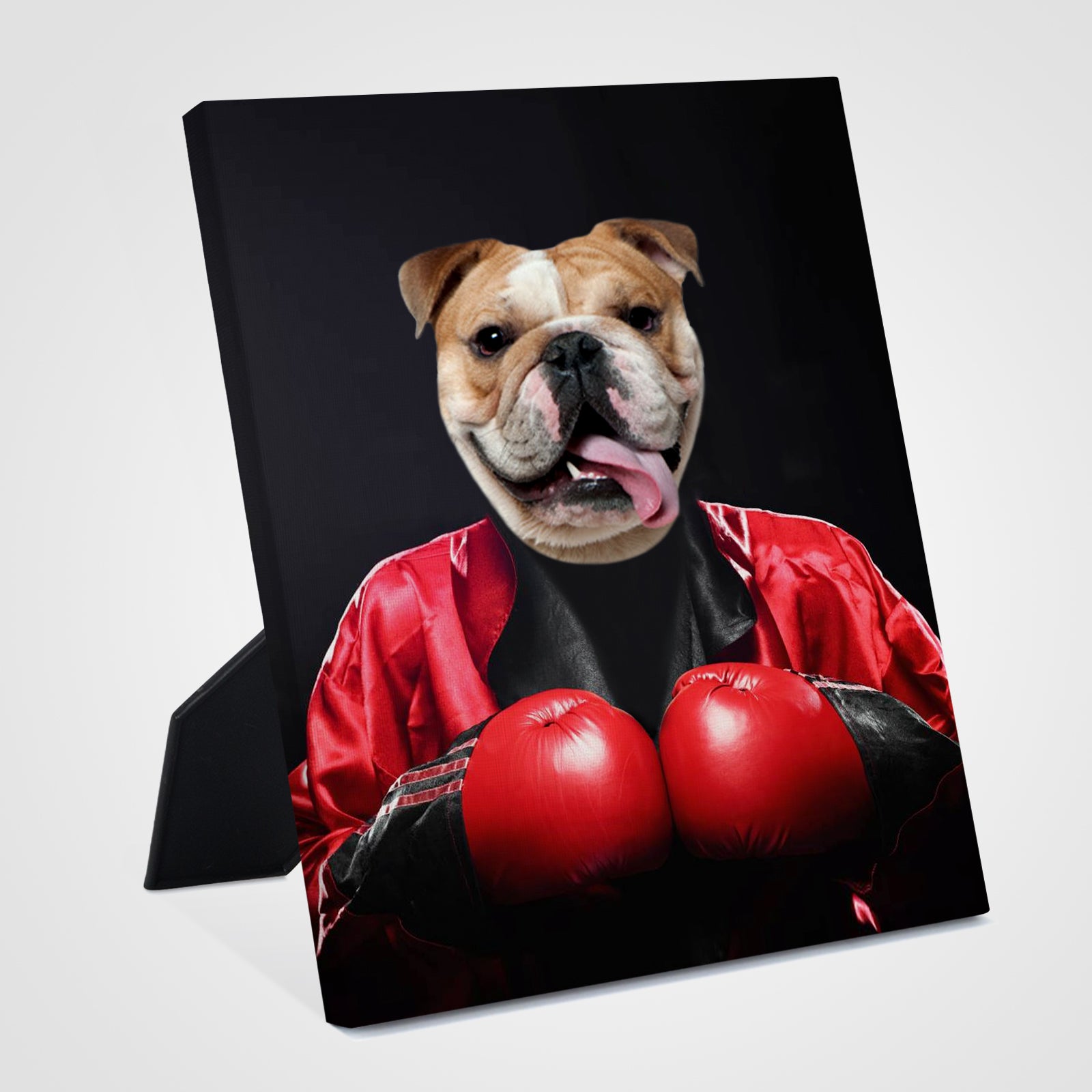 Custom Desktop Pet Memorial Canvas with Photo - The Boxer - OARSE
