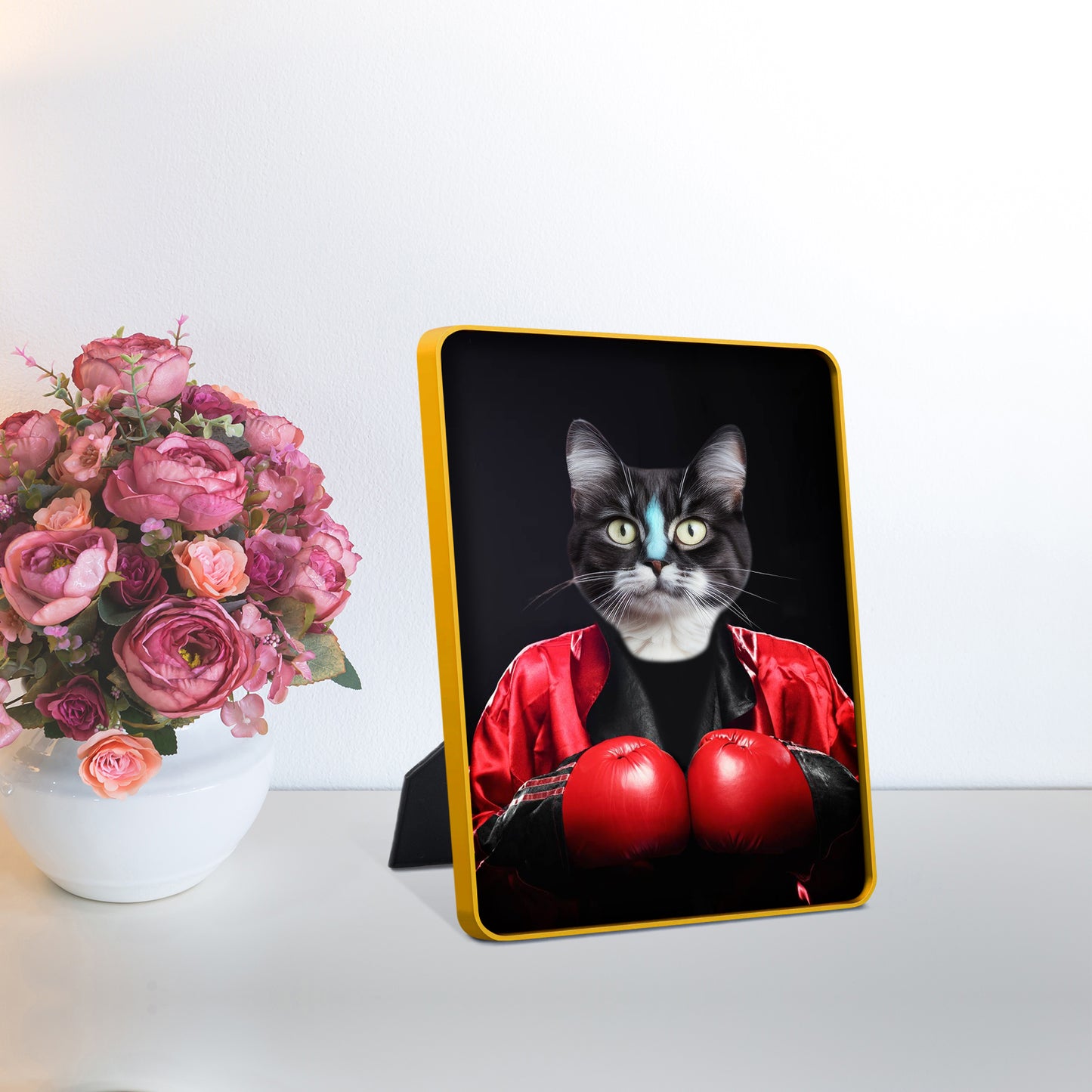 Custom Desktop Pet Memorial Canvas with Photo - The Boxer - OARSE