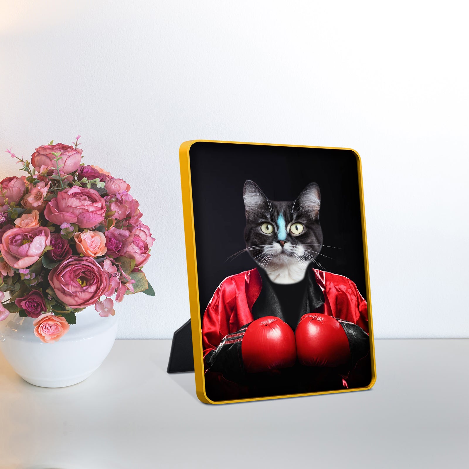 Custom Desktop Pet Memorial Canvas with Photo - The Boxer - OARSE
