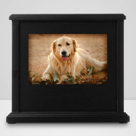 Custom Dog Ashes Urn Personalized Memorial & Keepsake Pet Cremation Urns with Photo Frame - OARSE