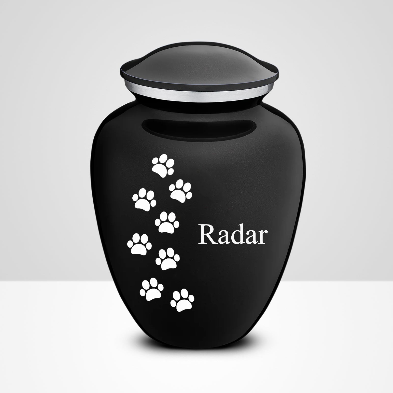 Custom Dog Ashes Urn with Multi Paw Print Personalized Pet Keepsake Memorial Urns - OARSE