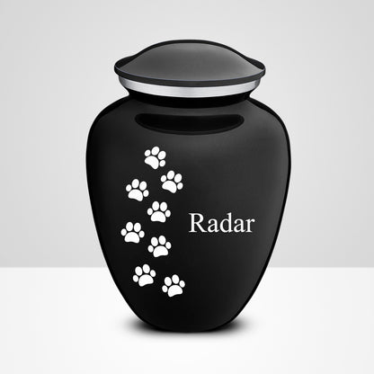 Custom Dog Ashes Urn with Multi Paw Print Personalized Pet Keepsake Memorial Urns - OARSE