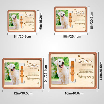 Custom Dog Remembrance Picture Frame with Collar Personalized Cat Memorial Frame For Pet Lovers - OARSE