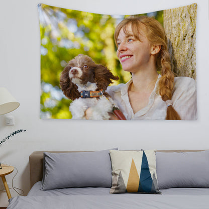 Custom Dog Tapestry from Photo Personalized Cat Tapestry Wall Hanging for Home Decor - OARSE