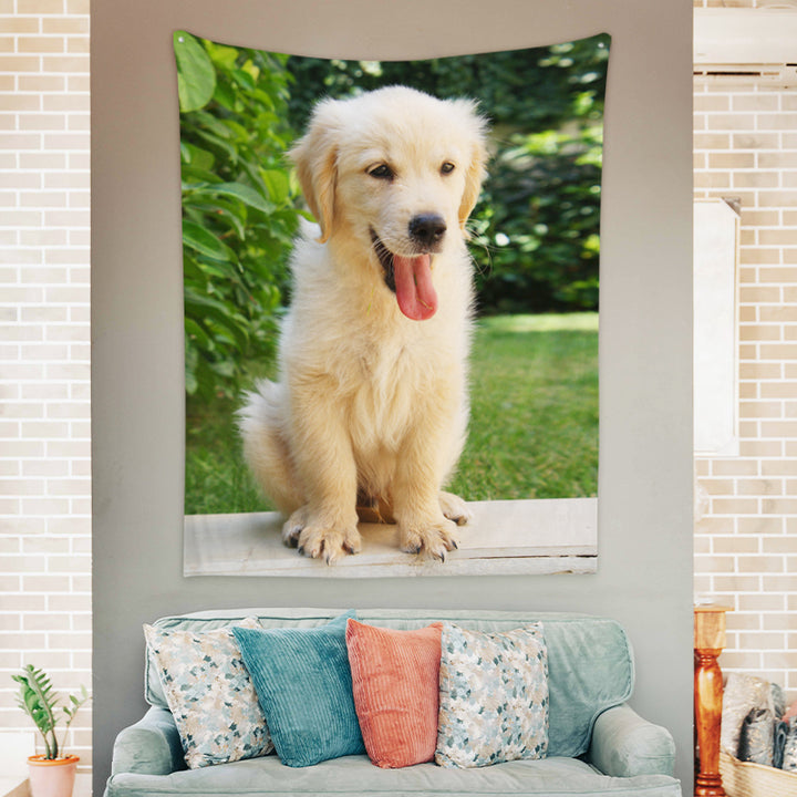 Custom Dog Tapestry from Photo Personalized Cat Tapestry Wall Hanging for Home Decor - OARSE