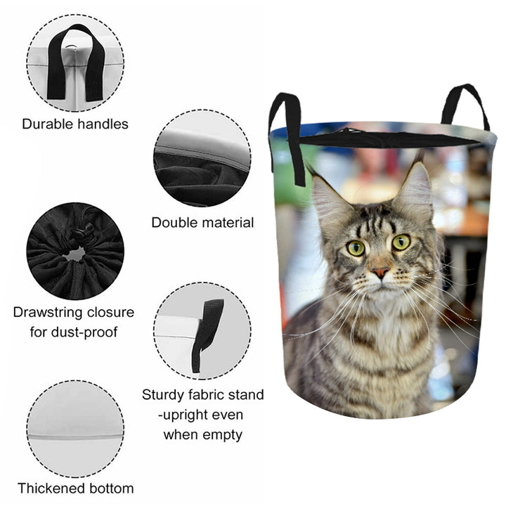 Custom Laundry Basket with Pet Photo Personalized Laundry Hamper for Cloth - OARSE