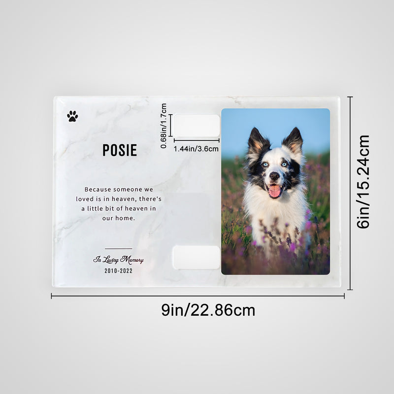 Custom Pet Collar Frame Personalized Dog Memorial Frame with Paw Print - OARSE