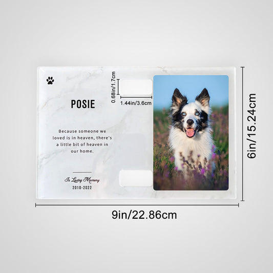 Custom Pet Collar Frame Personalized Dog Memorial Frame with Paw Print - OARSE
