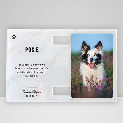 Custom Pet Collar Frame Personalized Dog Memorial Frame with Paw Print - OARSE