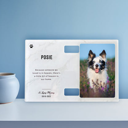 Custom Pet Collar Frame Personalized Dog Memorial Frame with Paw Print - OARSE