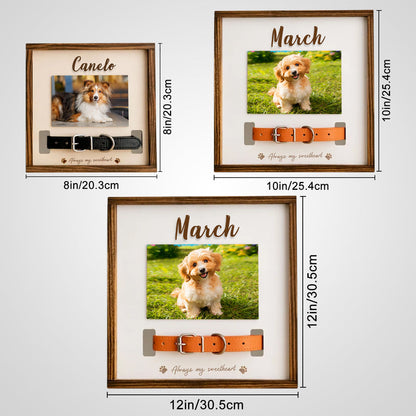 Custom Pet Collar Memorial Frame for Dog That Passed Away - OARSE