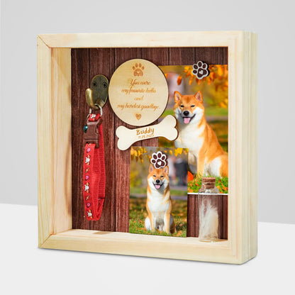 Custom Pet Memorial Shadow Box Frame with Name for Dog Memories - OARSE