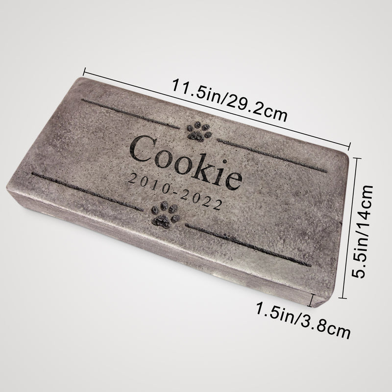 Custom Pet Memorial Stone Personalized Pet Headstone for Dog or Cat Grave with Name - OARSE