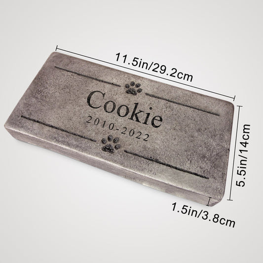 Custom Pet Memorial Stone Personalized Pet Headstone for Dog or Cat Grave with Name - OARSE