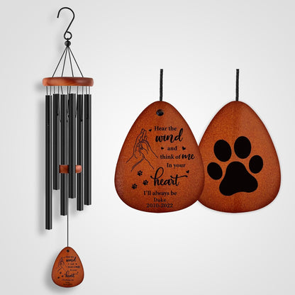 Custom Pet Memorial Wind Chime with Name Personalized Pet Sympathy Gift for Loss of Dog - OARSE