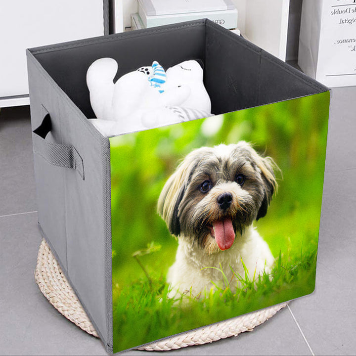 Custom Pet Photo Foldable Storage Box Personalized Foldable Cloth Storage Cubes - OARSE