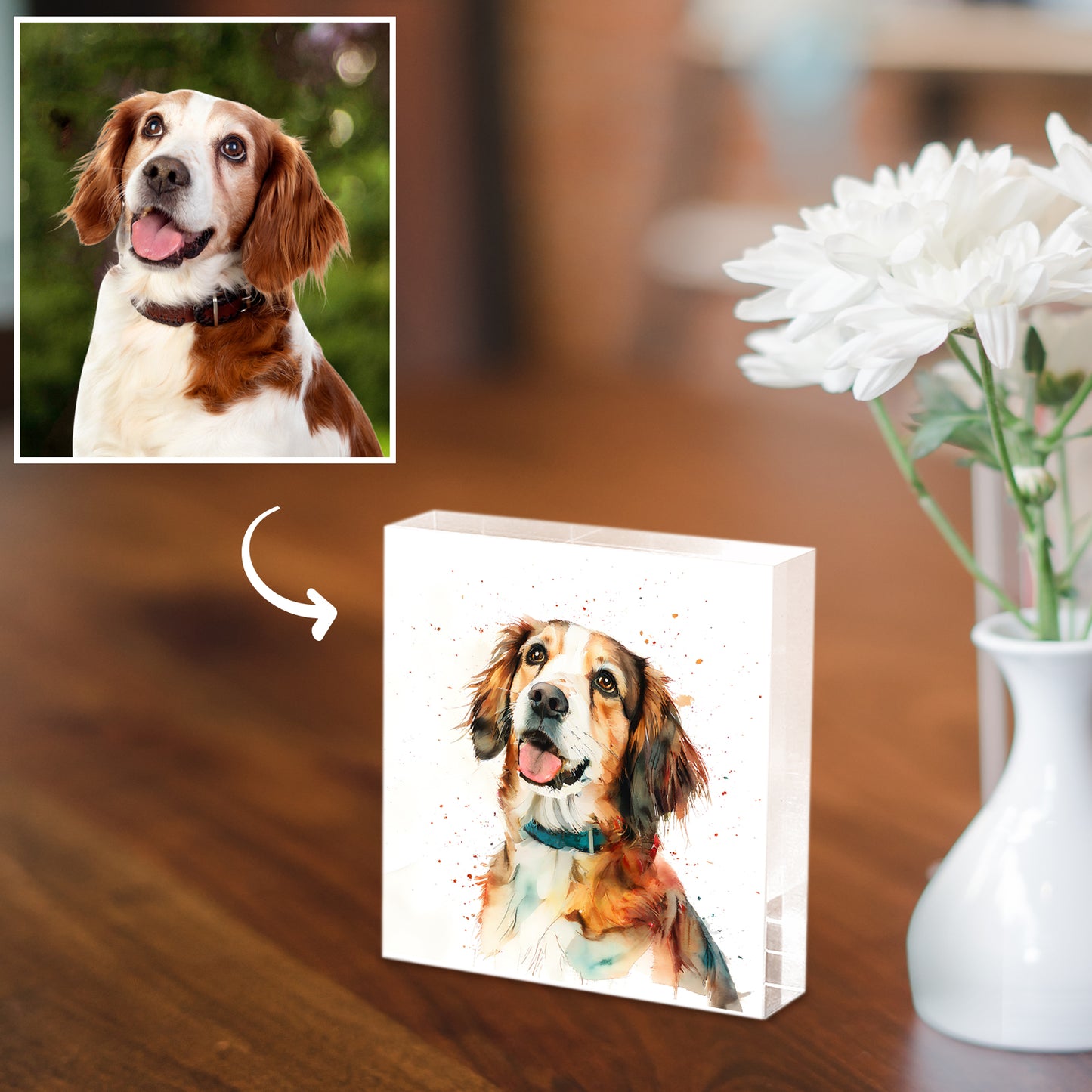 Custom Pet Photo Print on Acrylic Block - OARSE