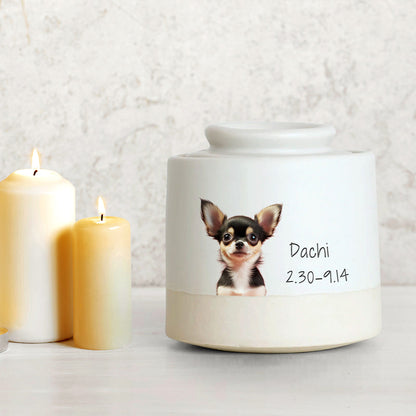 Custom Pet Photo Urn with Name Personalized Memorial Cremation Keepsakes for Dog,Cat - OARSE